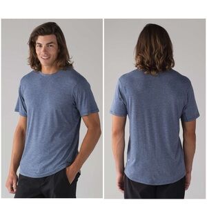 Lululemon Somatic Aero Shirt Short Sleeve Mens Running Performance Blue